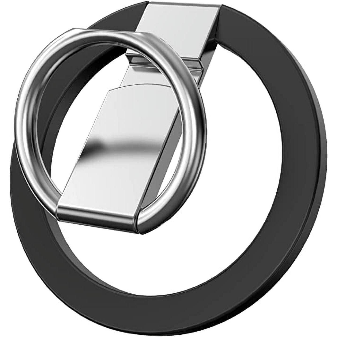 Front. Entronix - Entronix Magnetic Phone Grip – 360° Rotating Ring Holder Kickstand, Compatible with Magnetic Cases - Black.