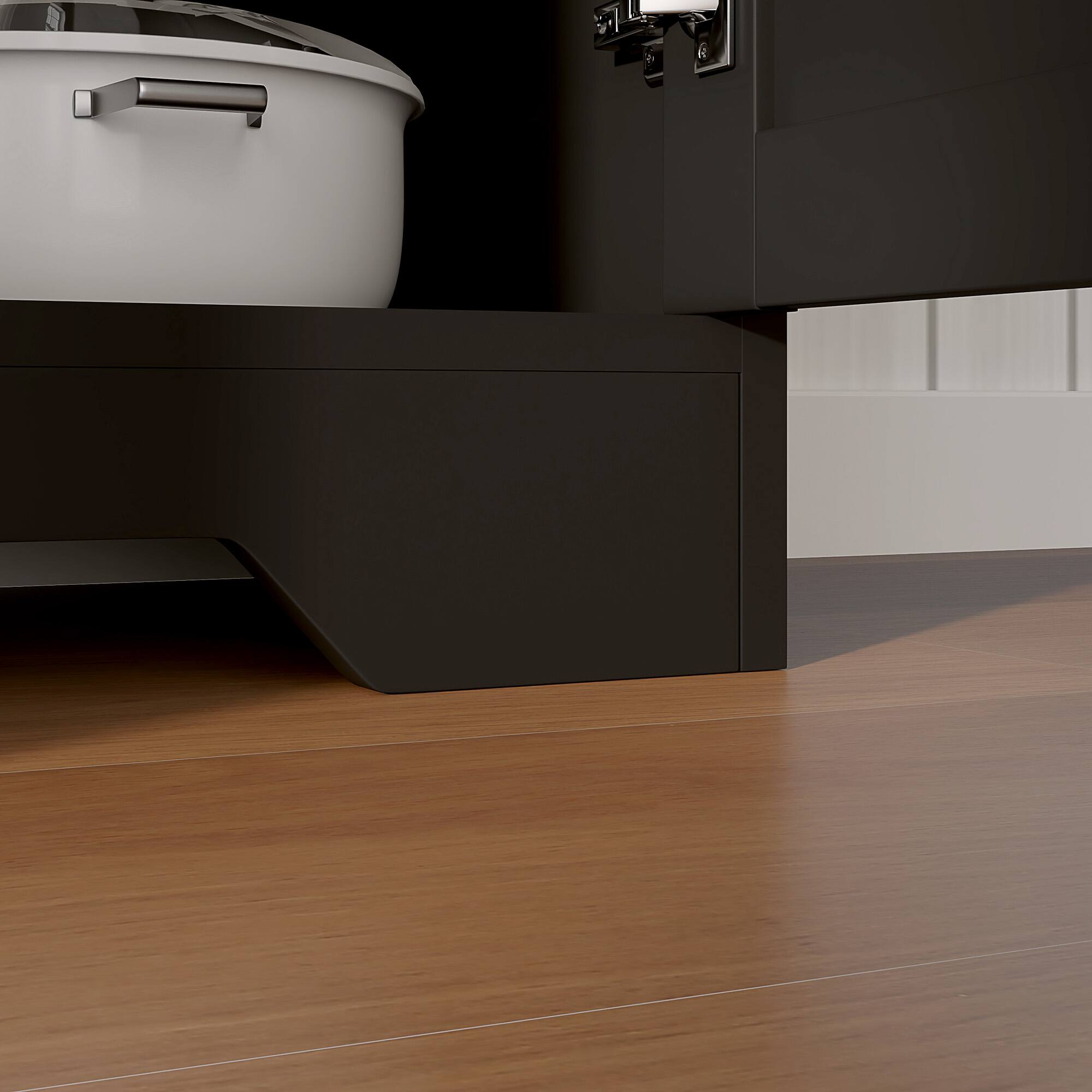 Alt View 8. Homcom - Sideboard Buffet Cabinet with Storage, 48" Kitchen Storage Cabinet with 2 Drawers and 4 Barn Doors,Bar Cabinet - Black.