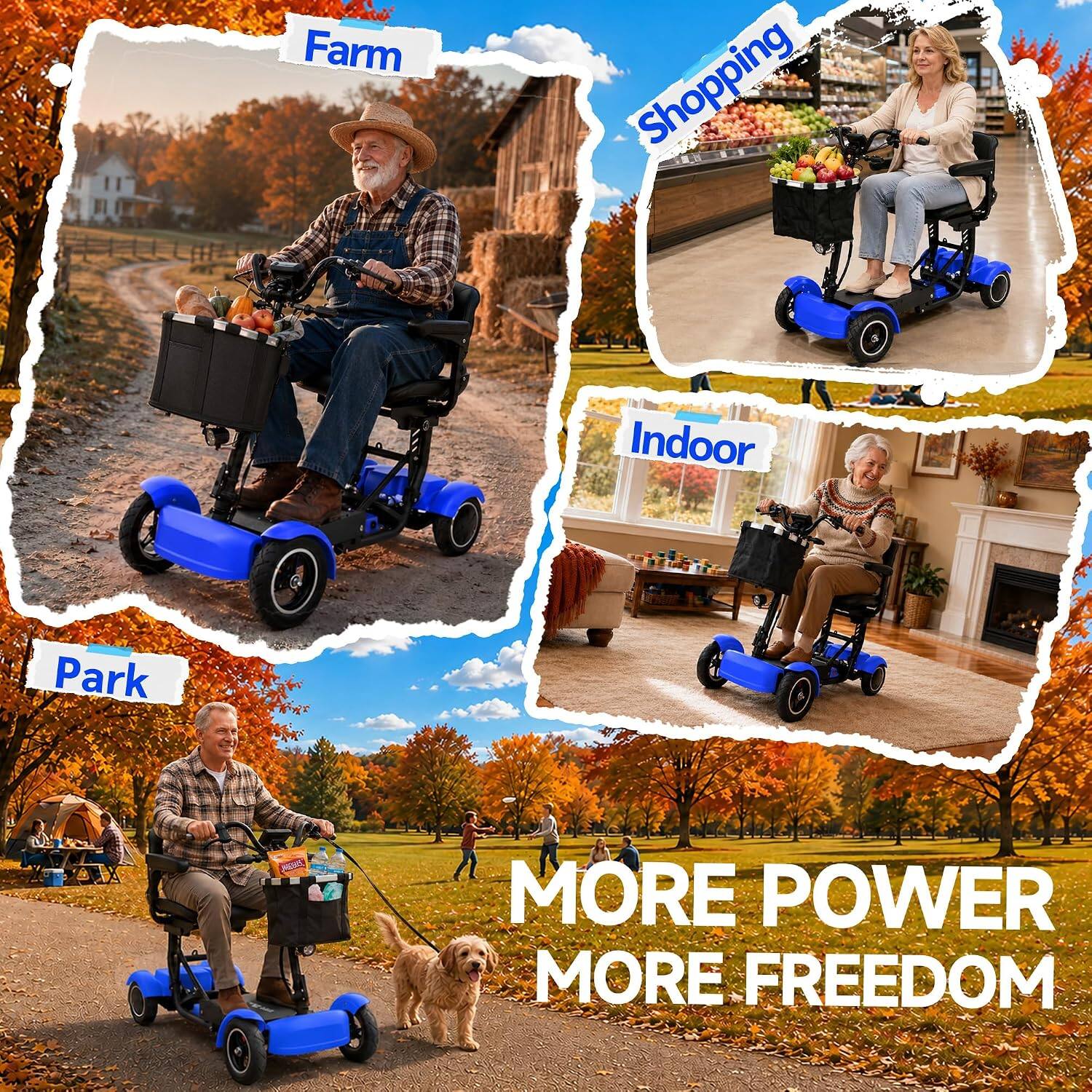 Farm  
Shopping  
Indoor  
Park  
MORE POWER MORE FREEDOM