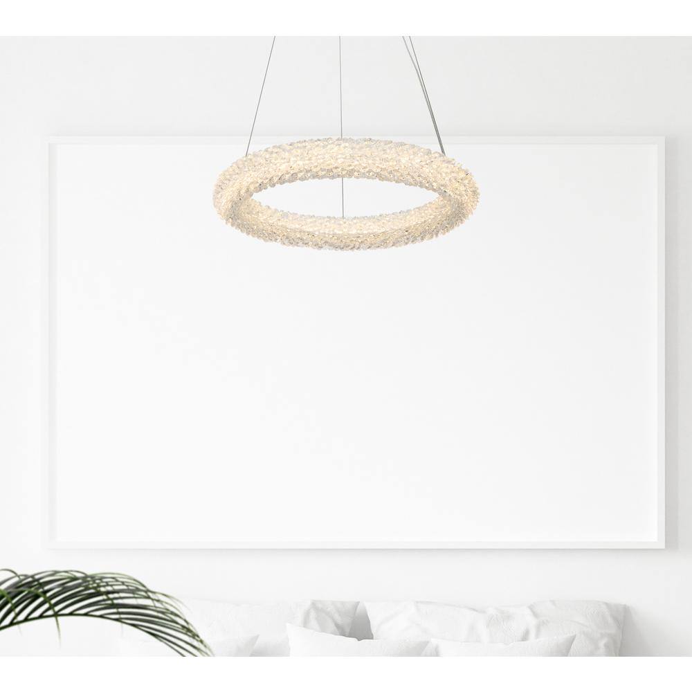 Alt View 4. Elegant Lighting - Bowen 18 inch Adjustable LED Chandelier in Chrome - Chrome.