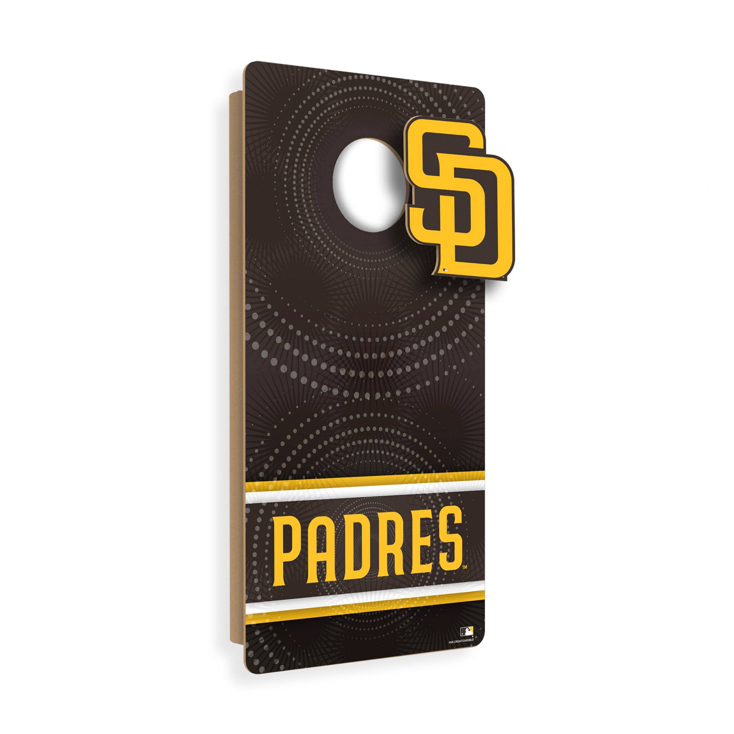 Front. Fan Creations - San Diego Padres Wall Hanging Cornhole Board - Multicolor.