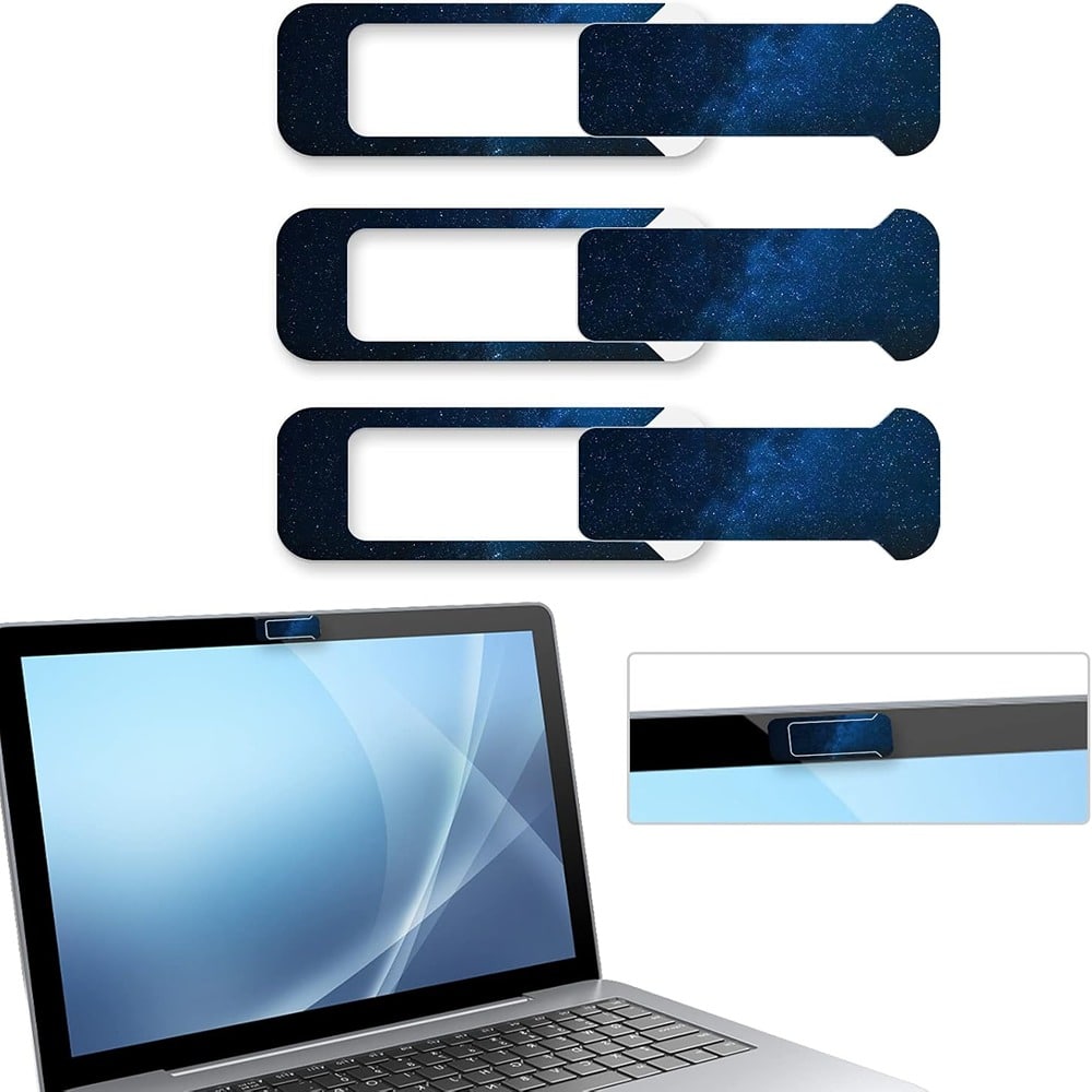 RTMB - 3-Pack Laptop & Device Webcam Covers, Starry Sky, Privacy Protectors