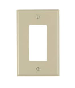Leviton - 1-Gang Decora GFCI Midway Wallplate, Rocker Opening - White
