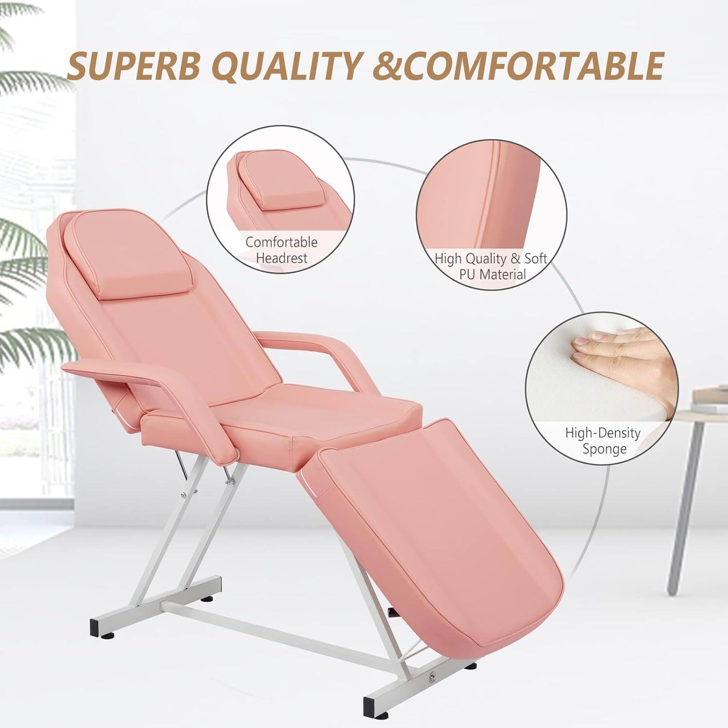 SUPERB QUALITY & COMFORTABLE

- Comfortable Headrest
- High Quality & Soft PU Material
- High-Density Sponge