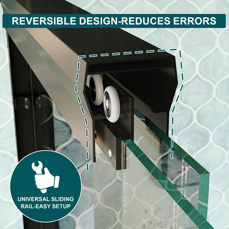REVERSIBLE DESIGN - REDUCES ERRORS  
UNIVERSAL SLIDING RAIL - EASY SETUP