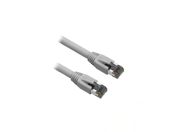 Front. Nippon Labs - Nippon Labs Cat8 RJ45 0.5FT 40Gbps 2000MHz S/FTP Ethernet Cable (Gray).