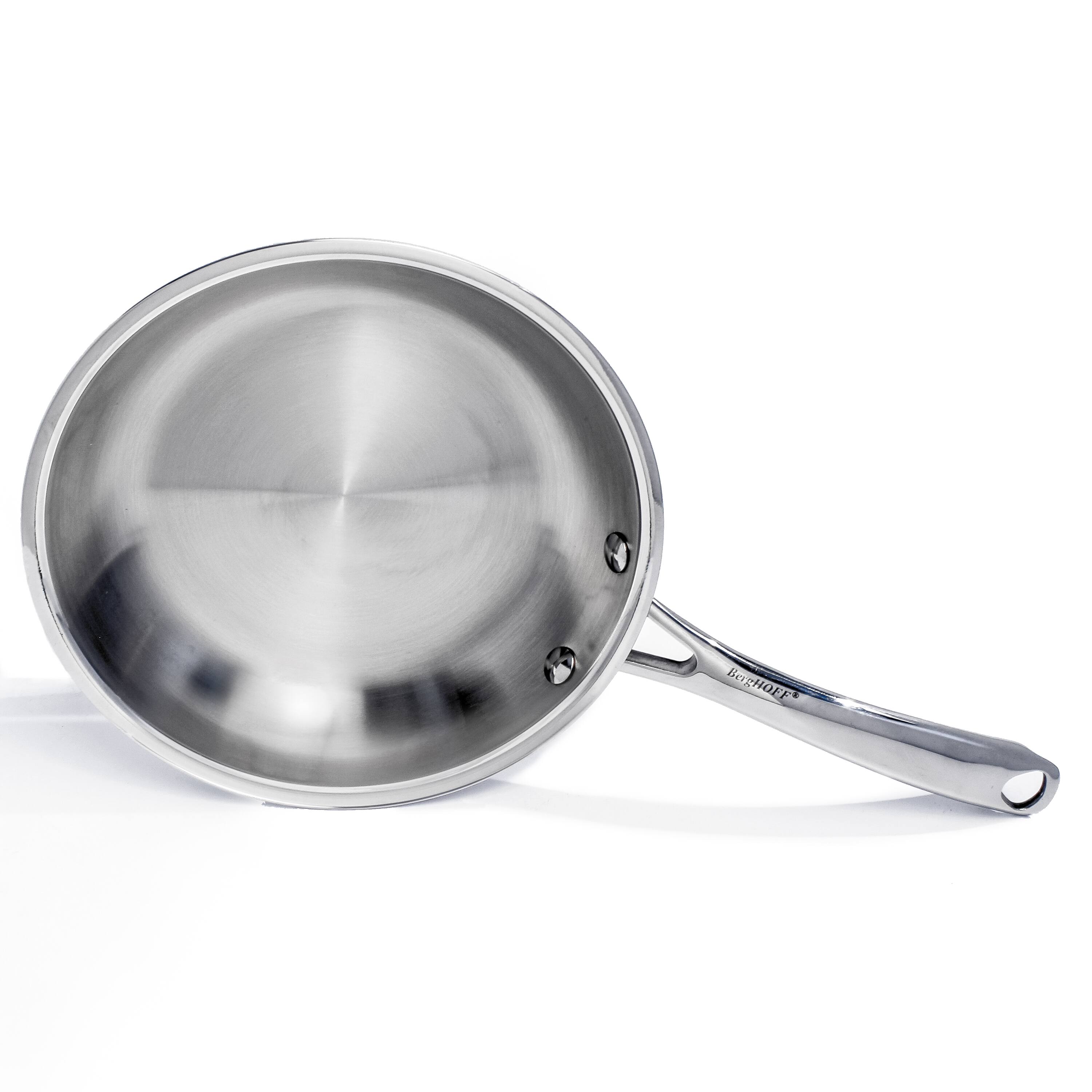 Angle. BergHOFF - BergHOFF Professional Tri-Ply 18/10 Stainless Steel 8'' Fry Pan - Silver.