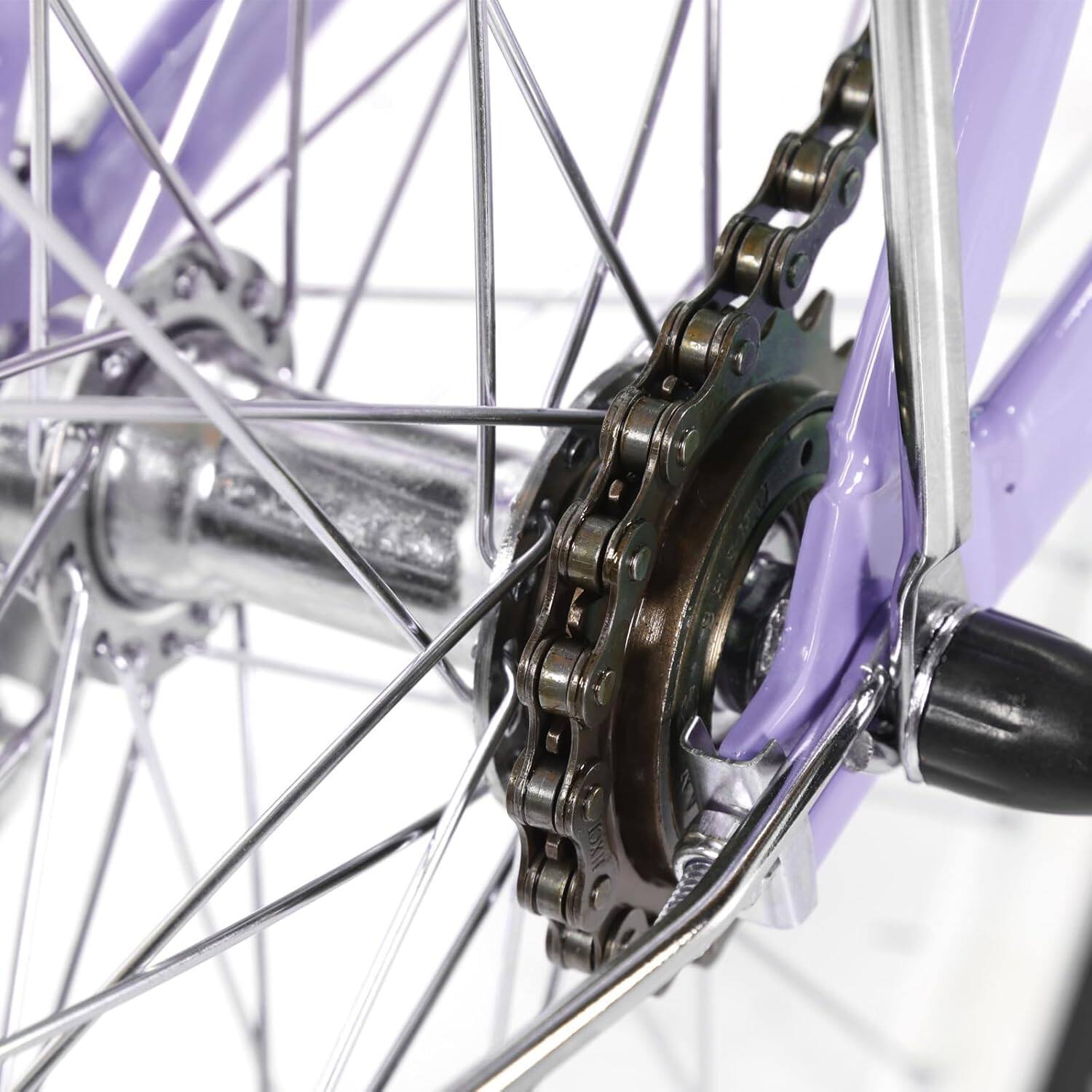 Alt View 1. GARVEE - 26" Women's Beach Cruiser Bike - Step-Through 1-Speed with Basket & Adjustable Seat Comfort Commuter Bicycle - Purple.