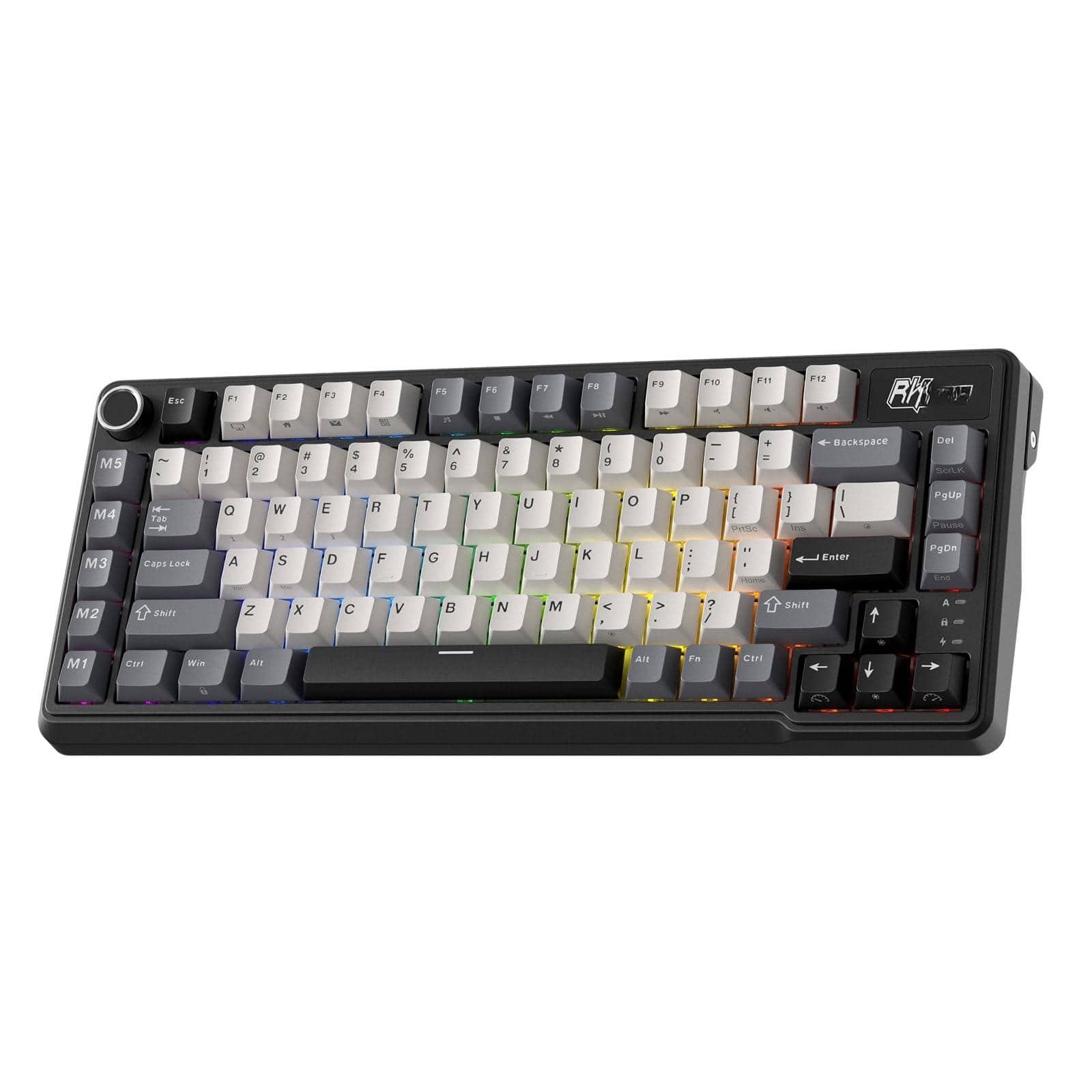 METALTON - L75 Gasket Mount W knob macro Keys Touchable Nameplate Tri mode 75 Tkl Bt c Pro Software Massive 8000mah - Knight Black