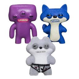 Fuggler 2.5 Inch Figure 3-Pack | Blue/White, Dark Purple, Gray/White