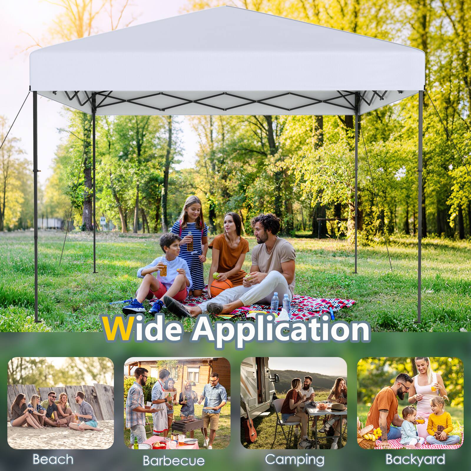 Wide Application

Beach  
Barbecue  
Camping  
Backyard