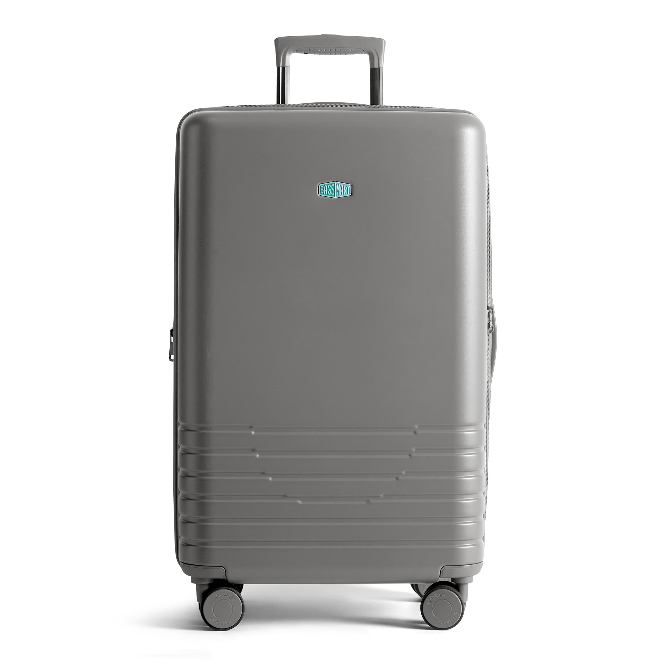 Bagsmart - Getaway 26" Check-In Checked Luggage, Expandable Hardside Suitcase with Built-in Weight Indicator & Spinner Wheels - Dark Charcoal Gray