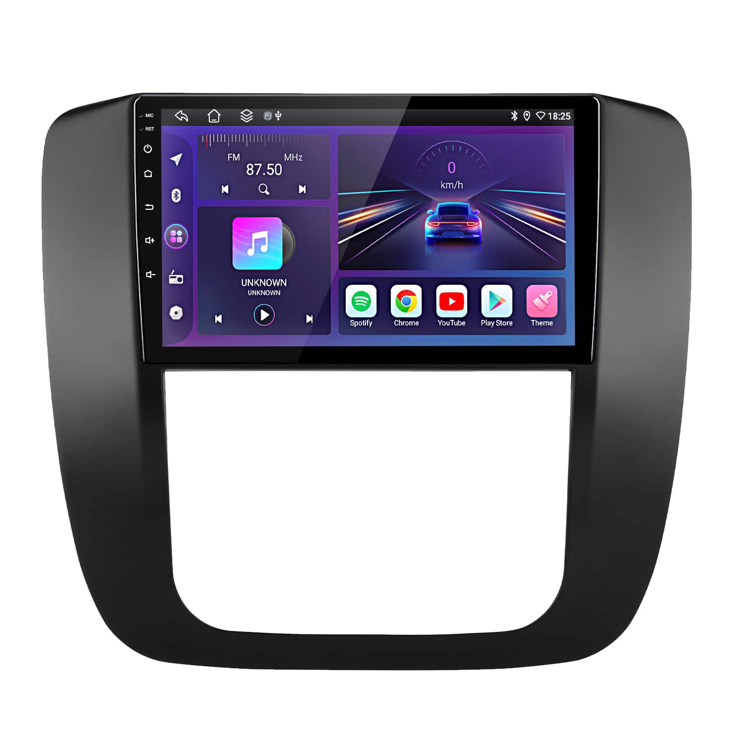 Junsun - For GMC Yukon Chevy Tahoe Suburban 2007-2013 9" 6+128GB 8Core Android 15 Car Stereo Radio GPS Navi WIFI SWC FM Bluetooth - Black