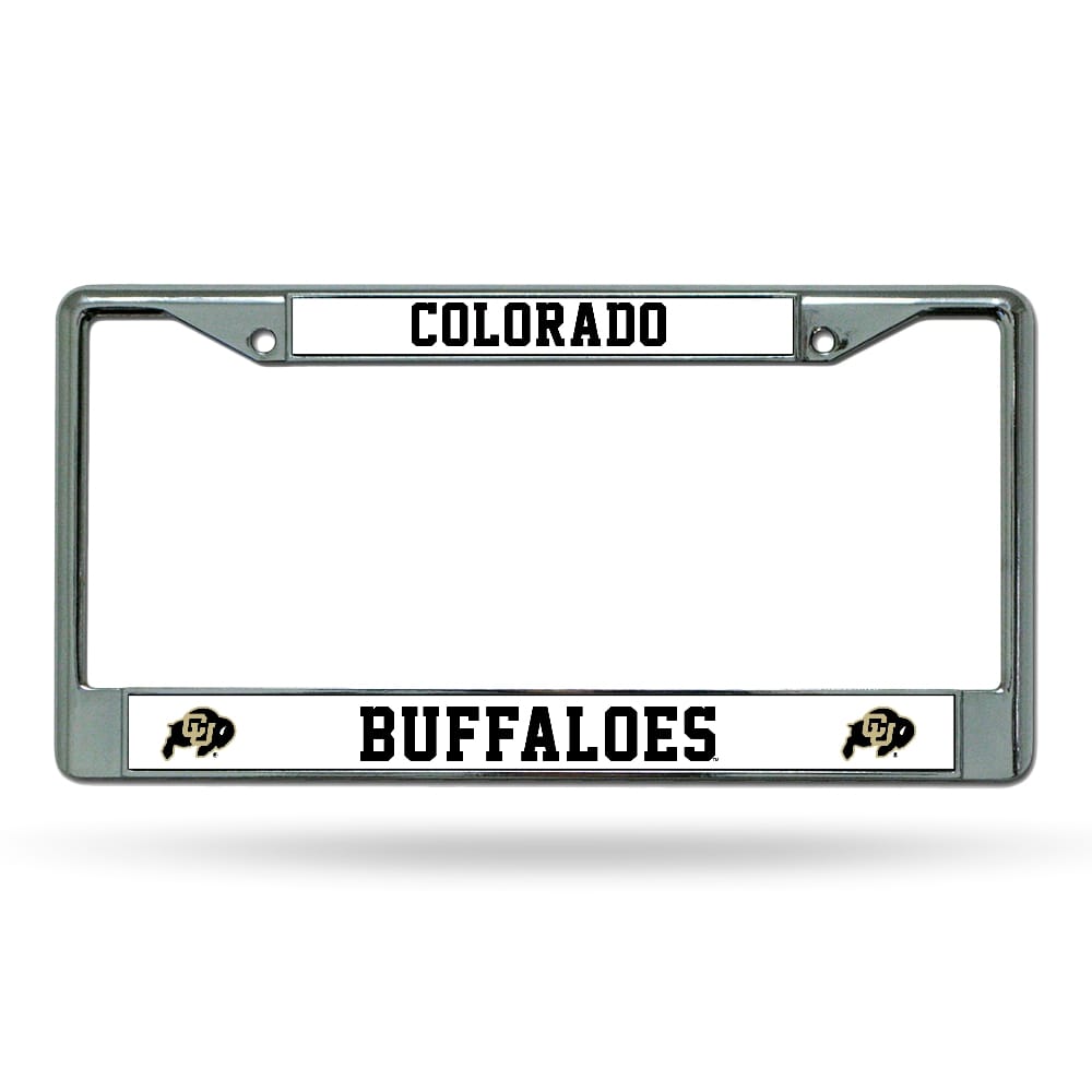 Rico Industries - Colorado Buffaloes NCAA Chrome Metal License Plate Frame - Multi