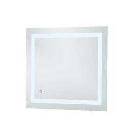 Elegant Decor - Helios 27in x 30in Hardwired LED mirror - Silver