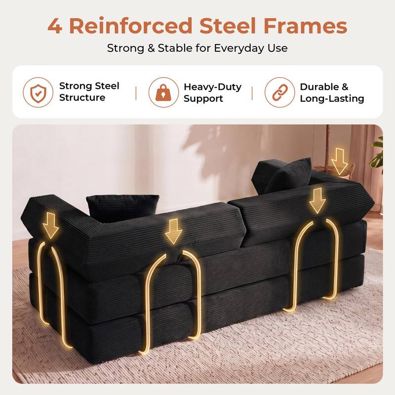 4 Reinforced Steel Frames  
Strong & Stable for Everyday Use

- Strong Steel Structure
- Heavy-Duty Support
- Durable & Long-Lasting