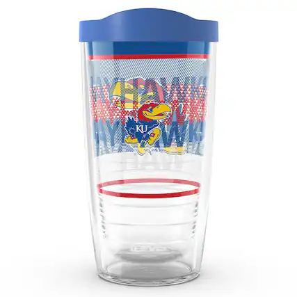 Front. Tervis - Kansas Jayhawks 16oz. Competitor Classic Tumbler - Multicolor.