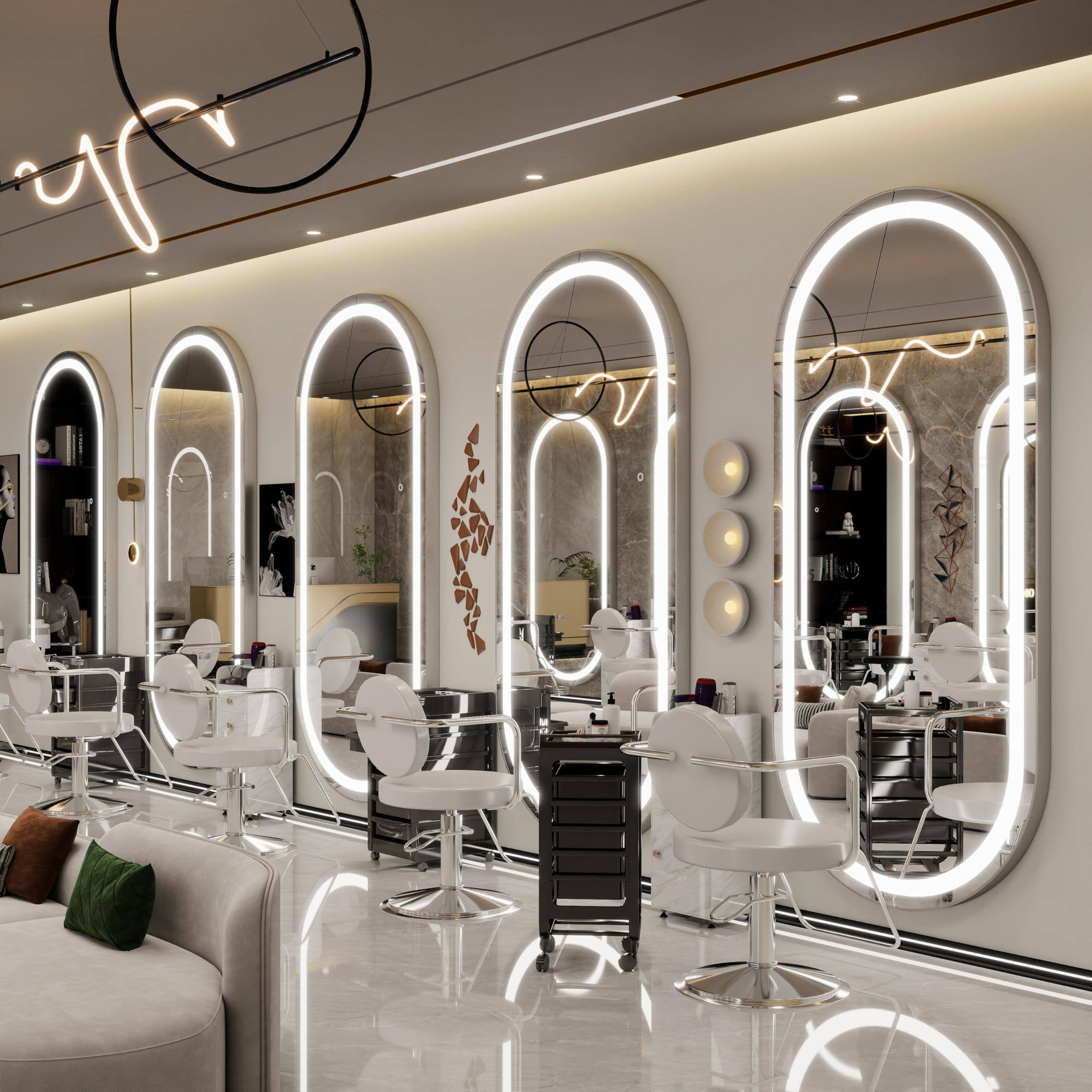 Silver/ Oval 70"L x 32"W