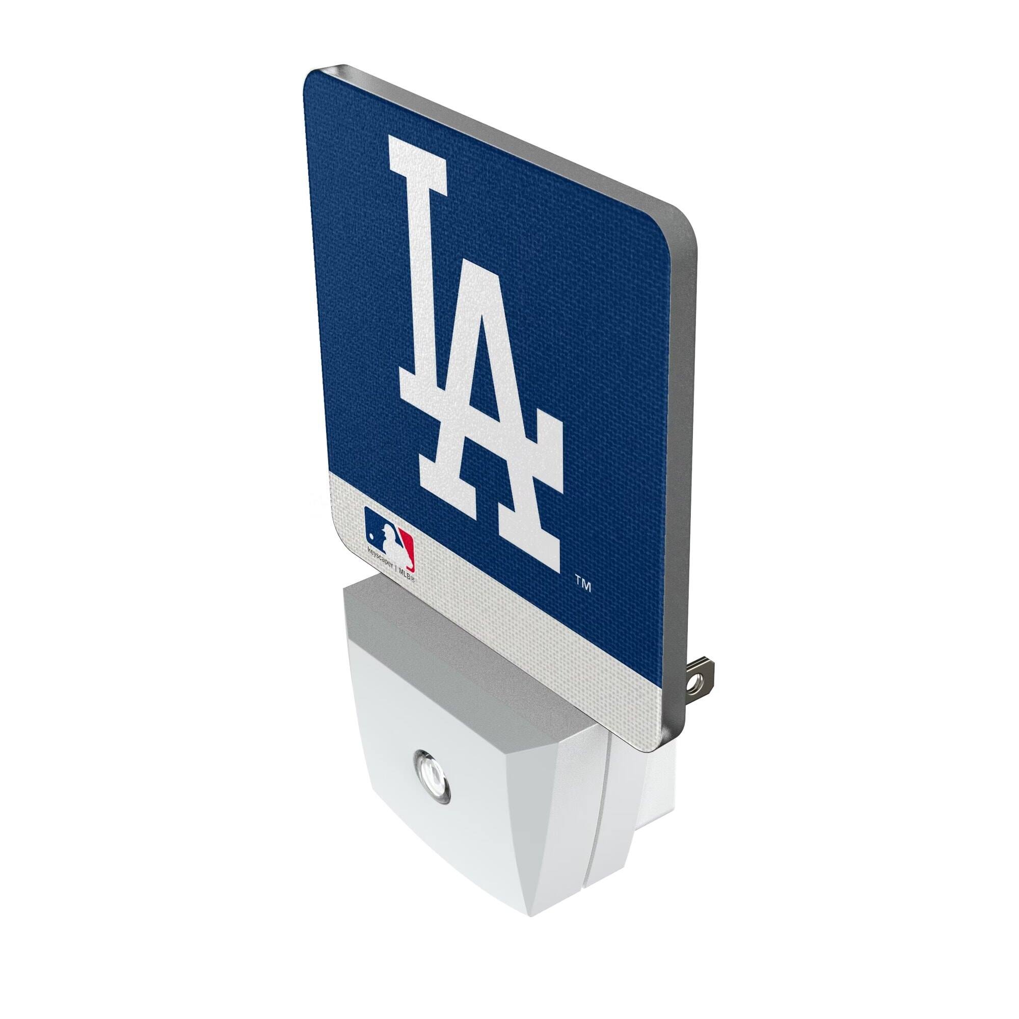 Alt View 1. Keyscaper - Los Angeles Dodgers Stripe Design Nightlight 2-Pack - Multicolor.
