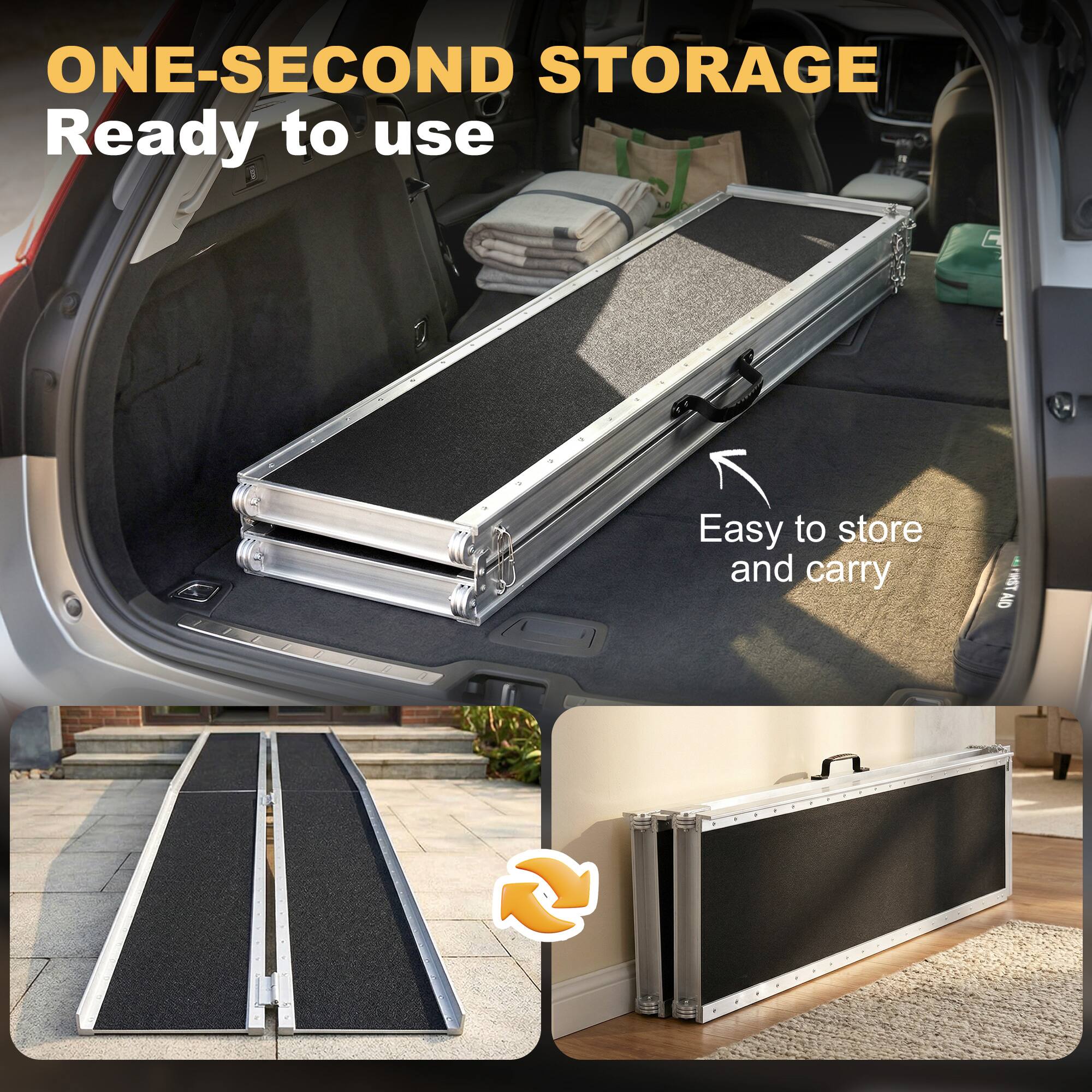 ONE-SECOND STORAGE  
Ready to use  
Easy to store and carry