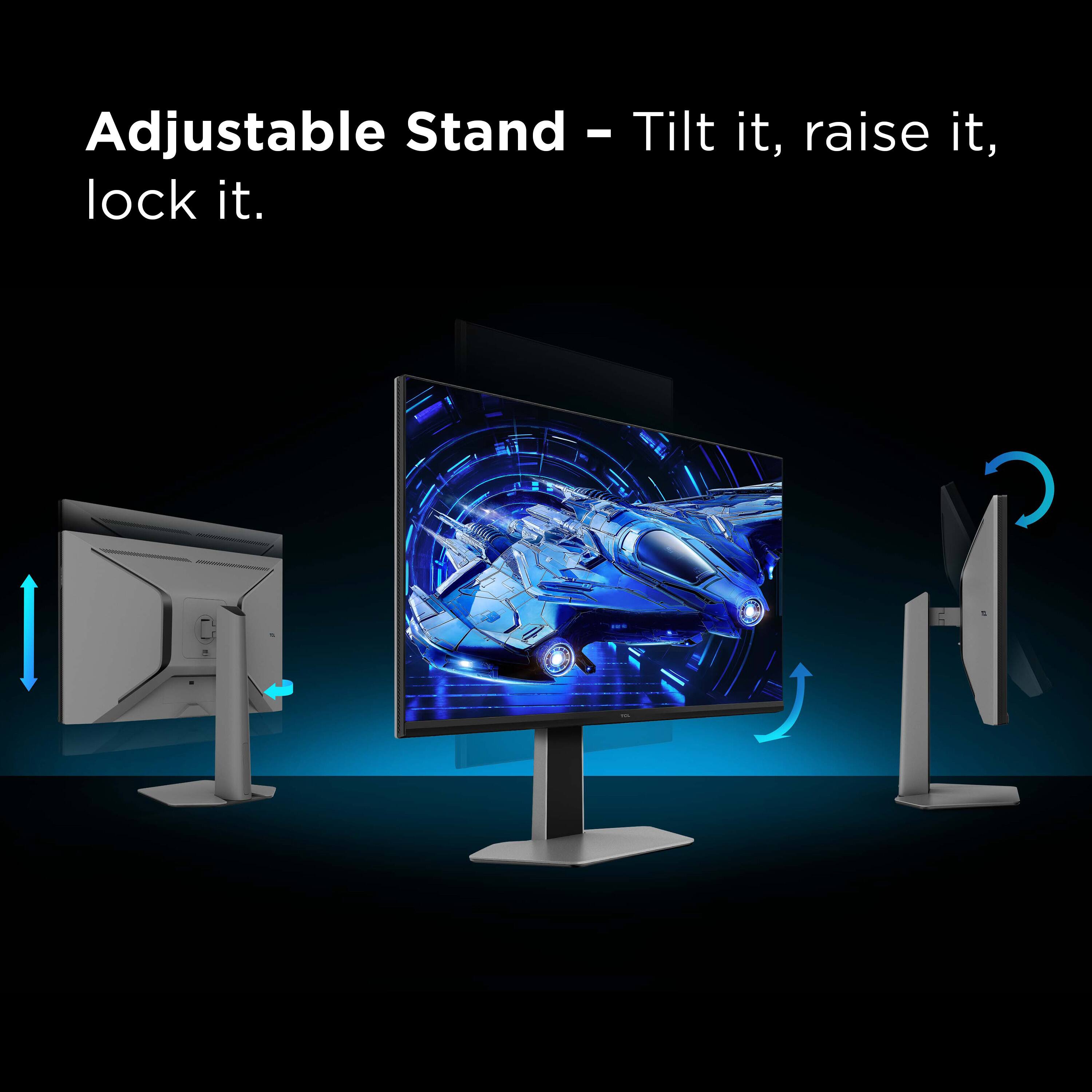 Adjustable Stand - Tilt it, raise it, lock it.