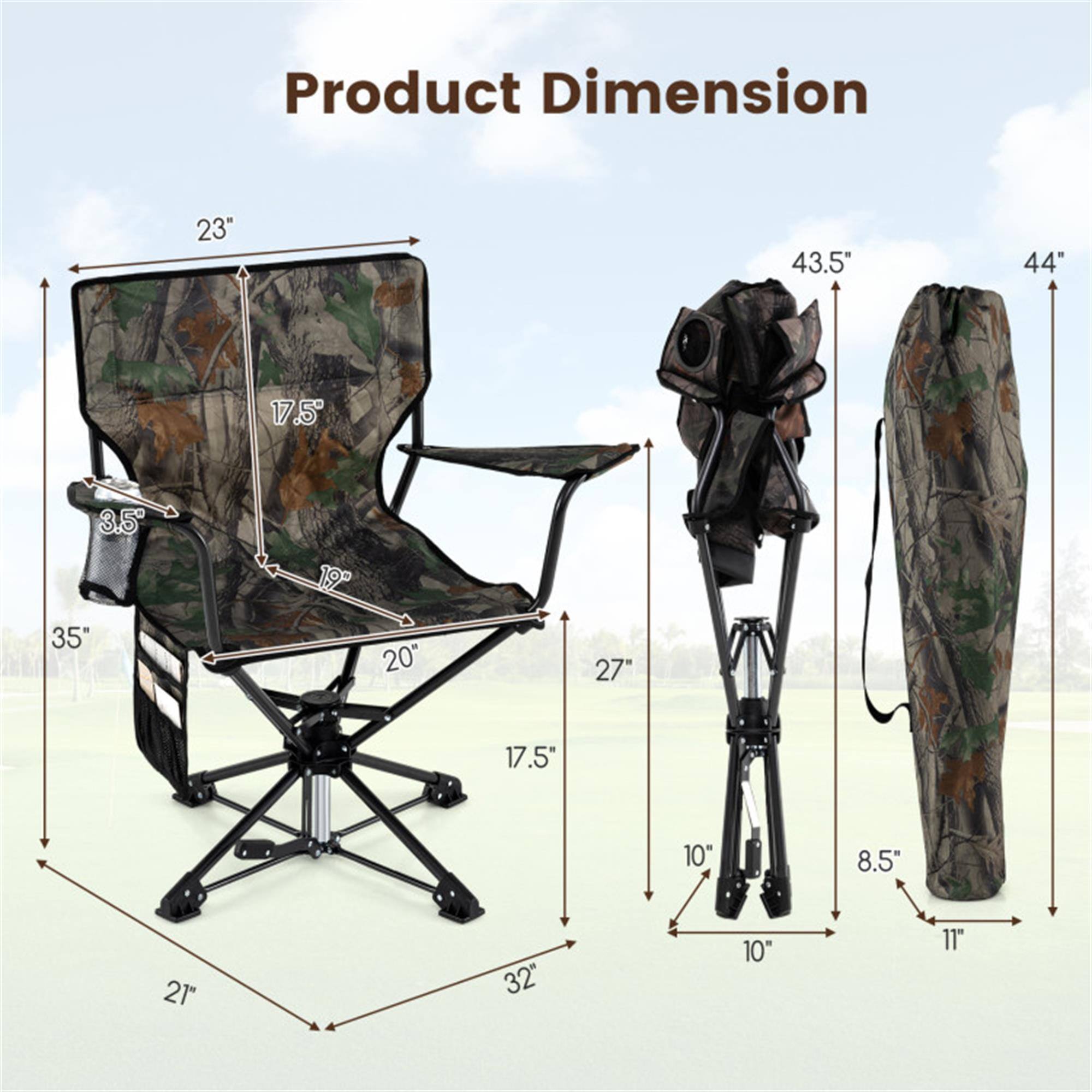 Product Dimension

- 23"
- 43.5"
- 44"
- 17.5"
- 3.5"
- 19"
- 35"
- 20"
- 27"
- 17.5"
- 10"
- 8.5"
- 21"
- 32"
- 10"
- 11"