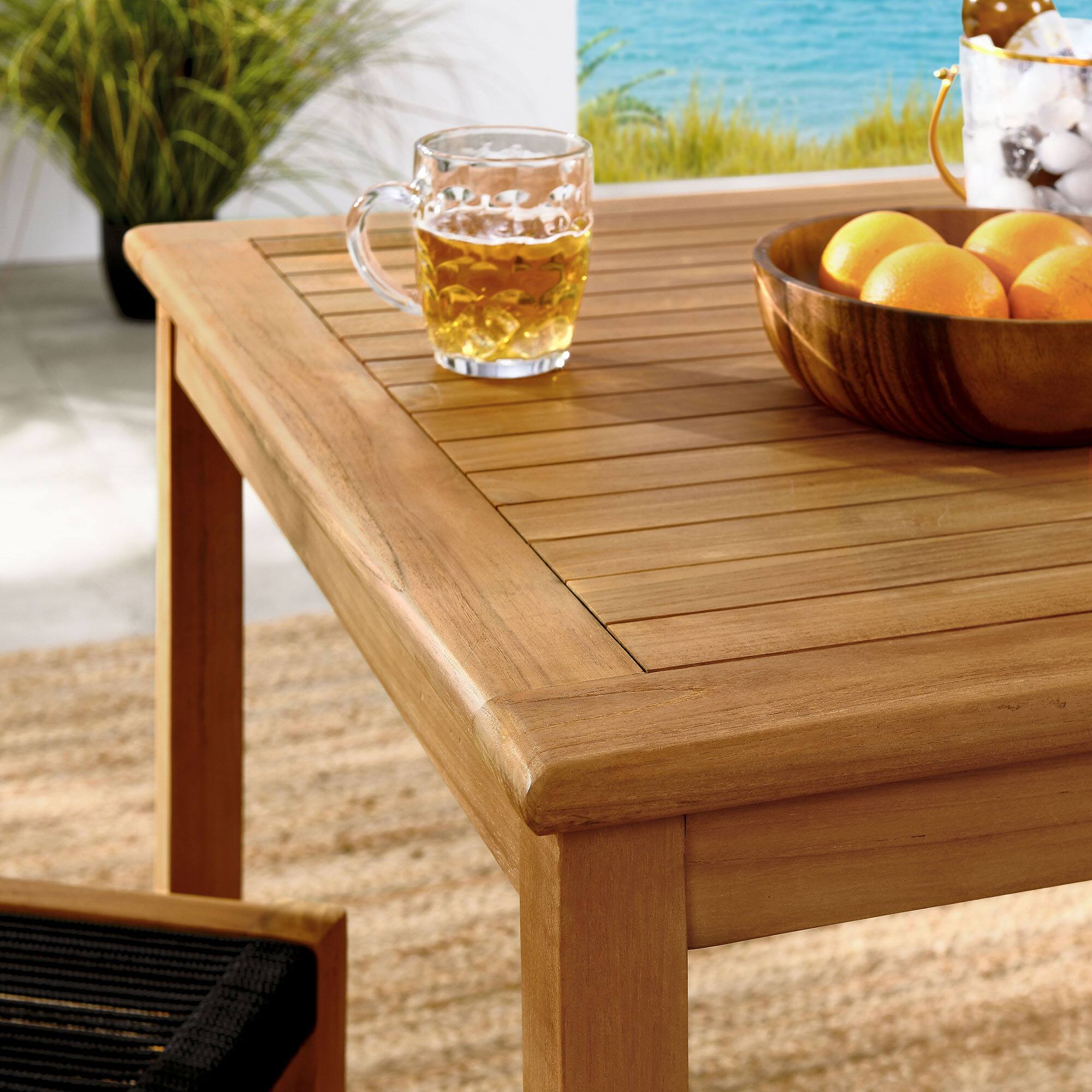 Alt View 2. Modway - Vienna 3-Piece Outdoor Patio Teak and Rope Dining Set with Armless Chiars by Modway - Natural Black.