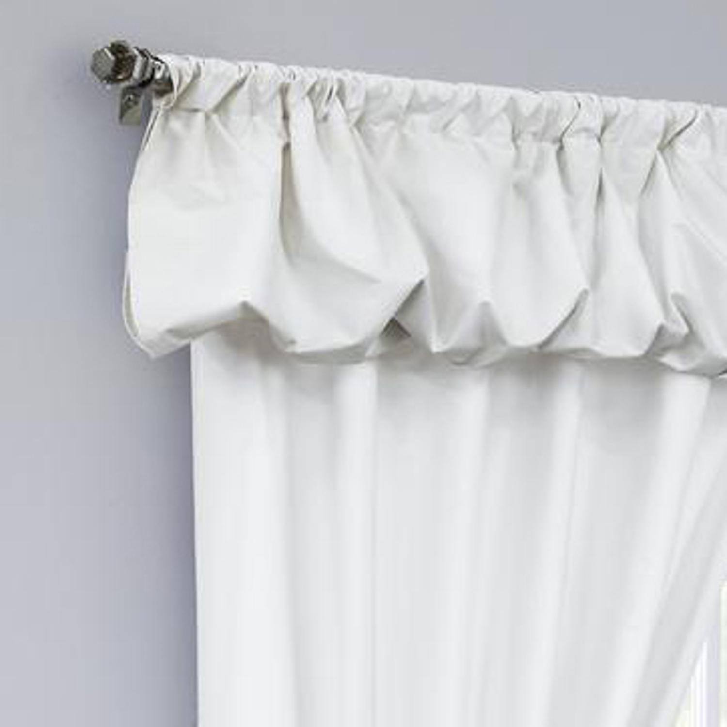 Angle. Commonwealth Home Fashions - Commonwealth Prescott Rod Pocket Dressing Window Curtain Panel Set - 80x84" White - White.