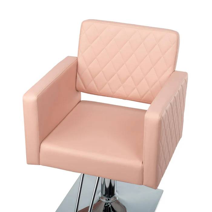 Angle. Winado - All Purpose Hydraulic Barber Chair Hair Styling Chair 360° Swivel Beauty Spa Equipment with Hydraulic Pump and Footrest - Pink.