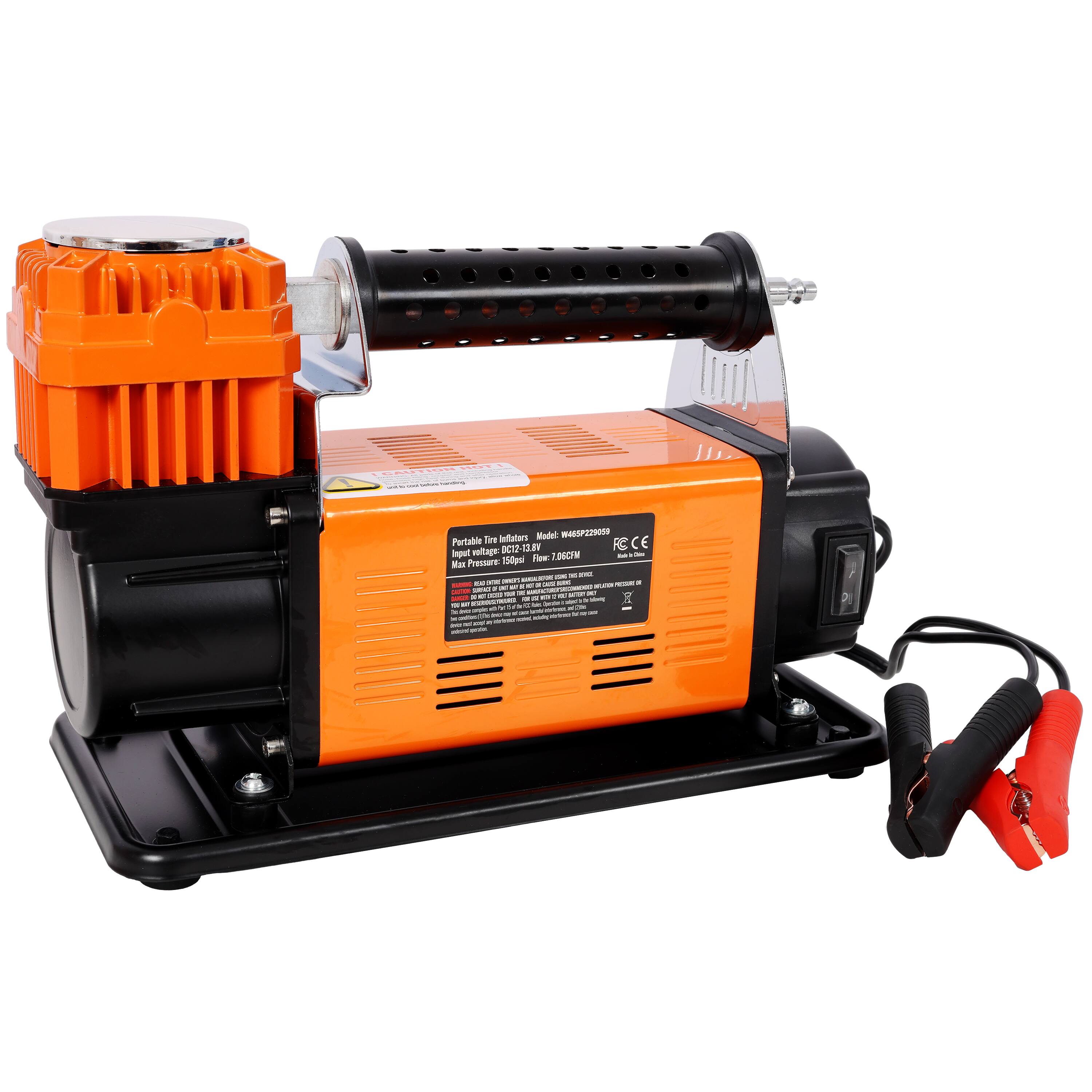 Model: WMSP229OS  
Portable Tire Inflator  
Max Power: 7.000W  
Max Pressure: 150psi  
Input Voltage: 100-240V  
Frequency: 50/60Hz  
Max Air Flow: 7.000L/min  
CE Certified