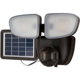 MOSZAR LLC - 1000LM Solar Outdoor LED Flood Light, 180° Motion Sensor Twin Head (Bronze)