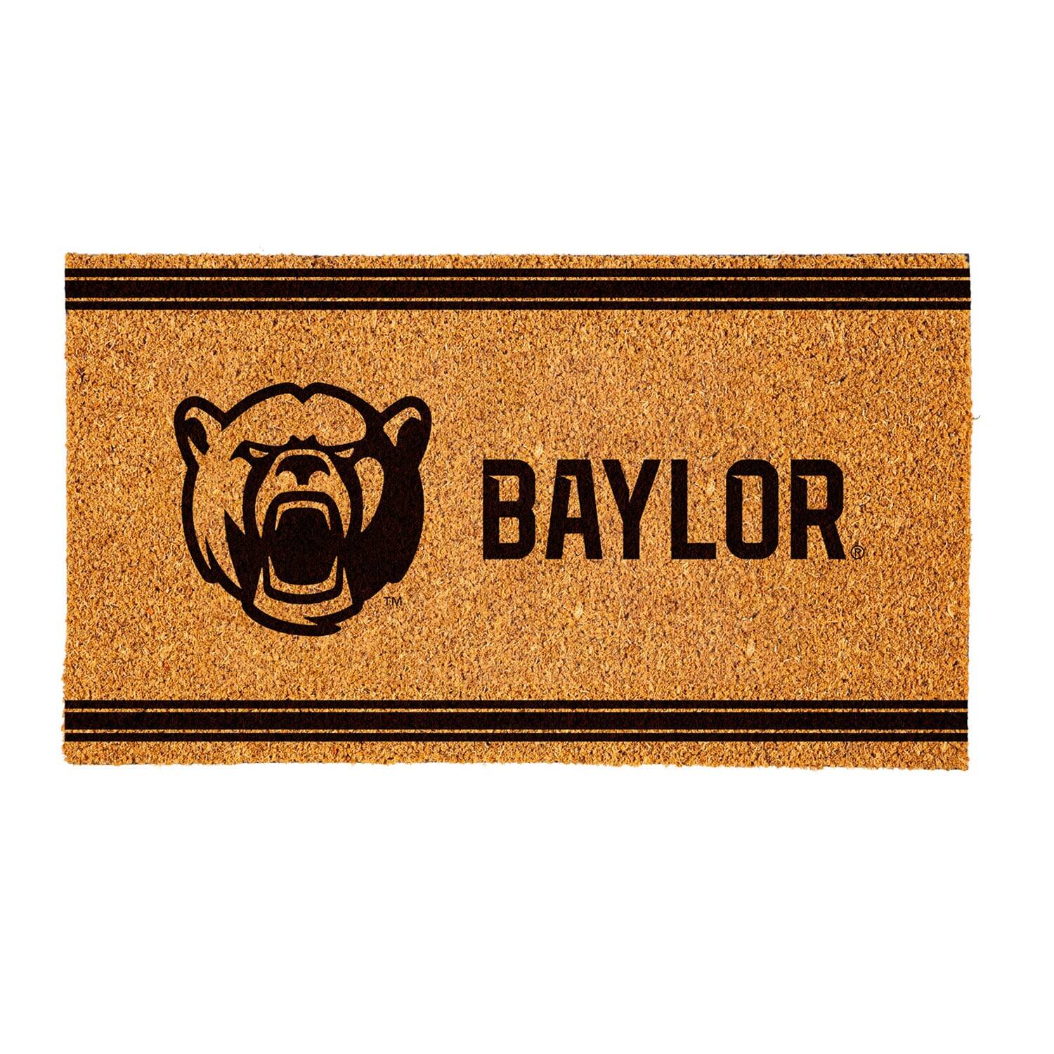 Front. Evergreen Enterprises - Baylor Bears 16" x 28" Coir Logo Doormat - Multicolor.