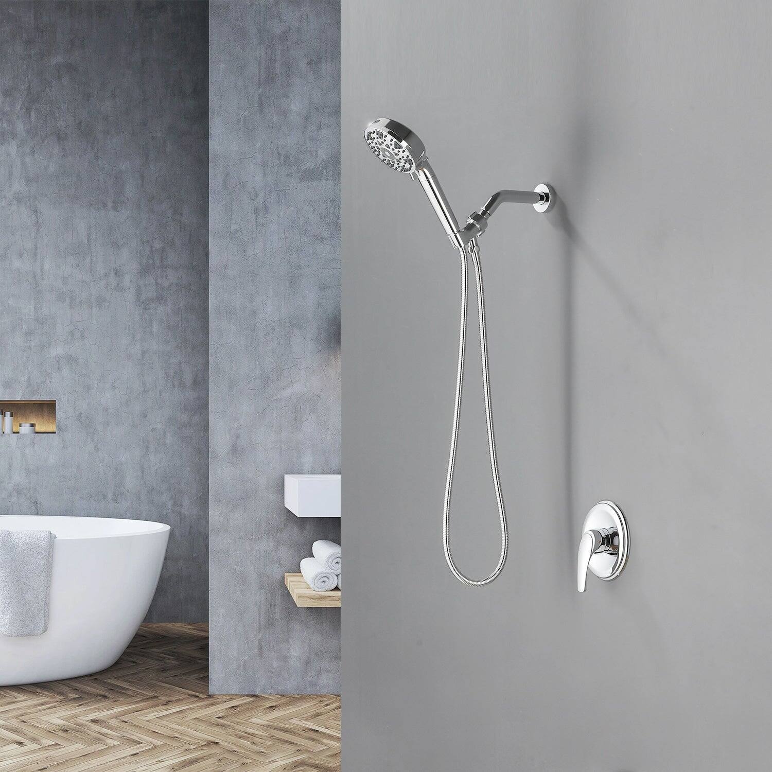Alt View 2. Boyel Living - Polished Chrome Shower Set with cUPC Pressure Balance Valve and 7 Function Filter Handheld Shower - Polished Chrome.