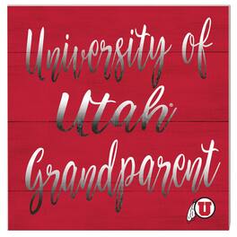 Jardine - Utah Utes 10'' x 10'' Grandparent Plaque - Red