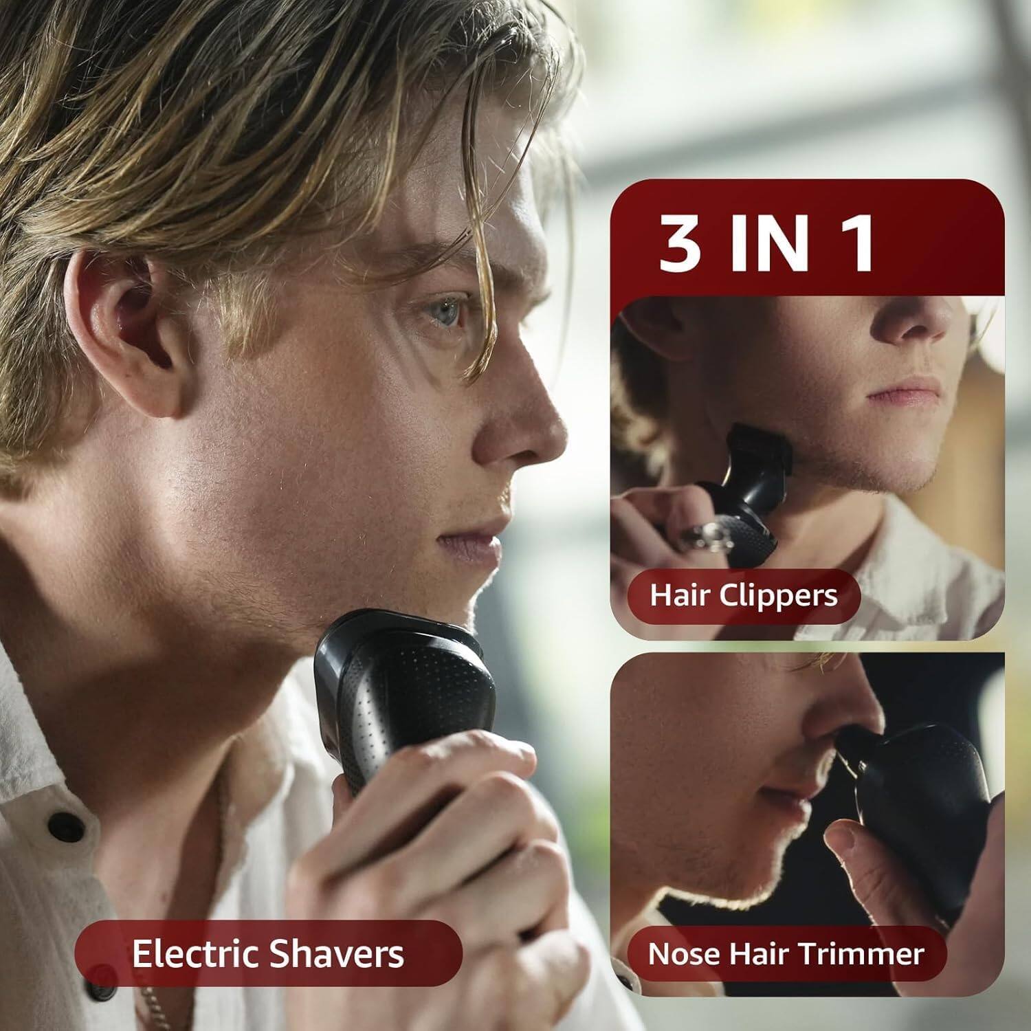 3 IN 1  
Hair Clippers  
Electric Shavers  
Nose Hair Trimmer