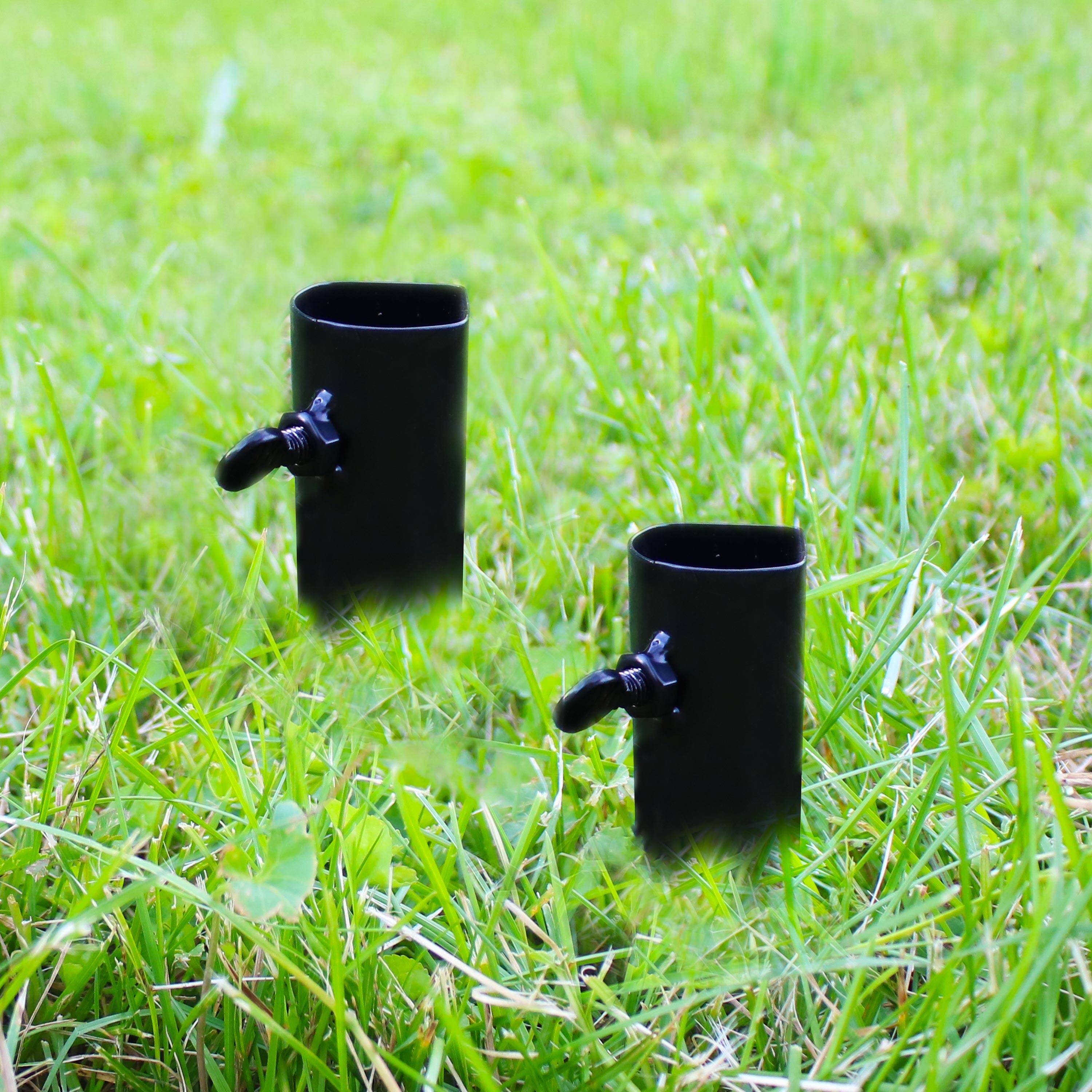 Alt View 3. Sunnydaze - Outdoor Torch Universal Metal Ground Stake - Set of 2 - Black.