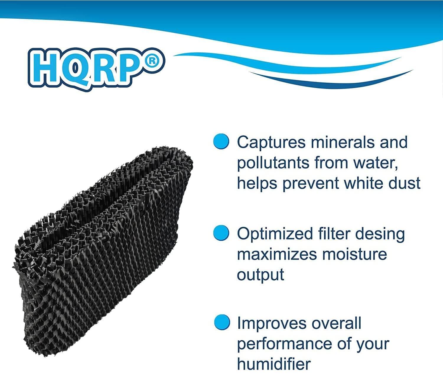 HQRP®

- Captures minerals and pollutants from water, helps prevent white dust
- Optimized filter design maximizes moisture output
- Improves overall performance of your humidifier