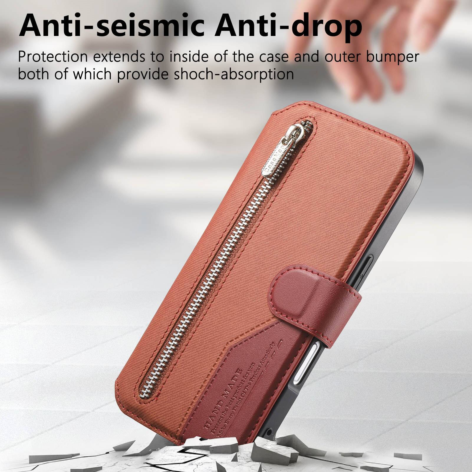 Anti-seismic Anti-drop Protection extends to inside of the case and outer bumper both of which provide shock-absorption