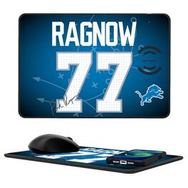 Keyscaper - Frank Ragnow Detroit Lions Wireless Charger and Mouse Pad - Black