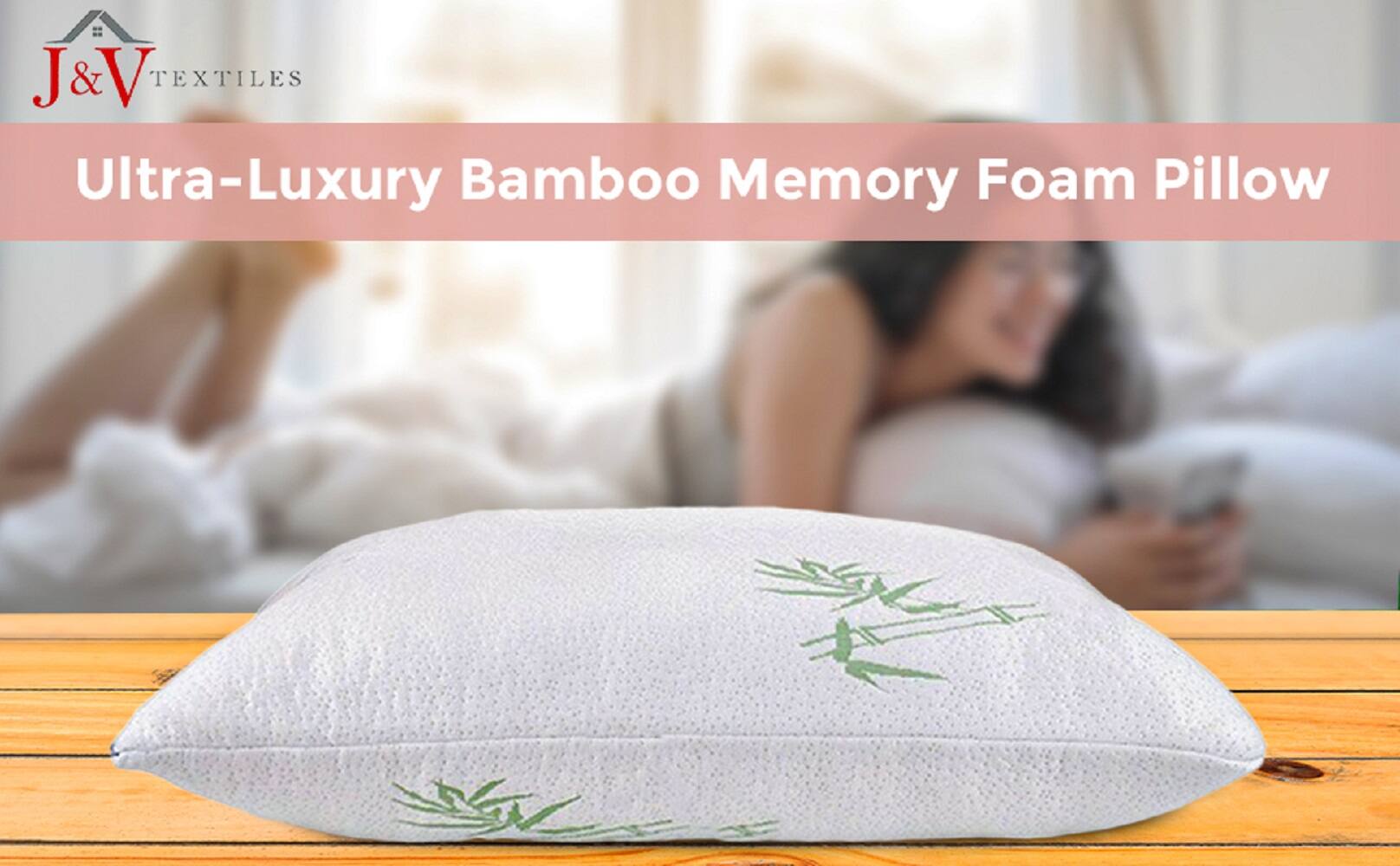 J&V TEXTILES  
Ultra-Luxury Bamboo Memory Foam Pillow
