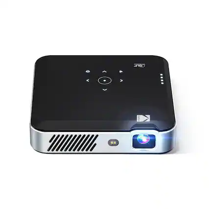 Front. Kodak - Luma 500 Pico Projector, Full HD Smart Projector w/Google TV 11.0, Bluetooth & More - Black.