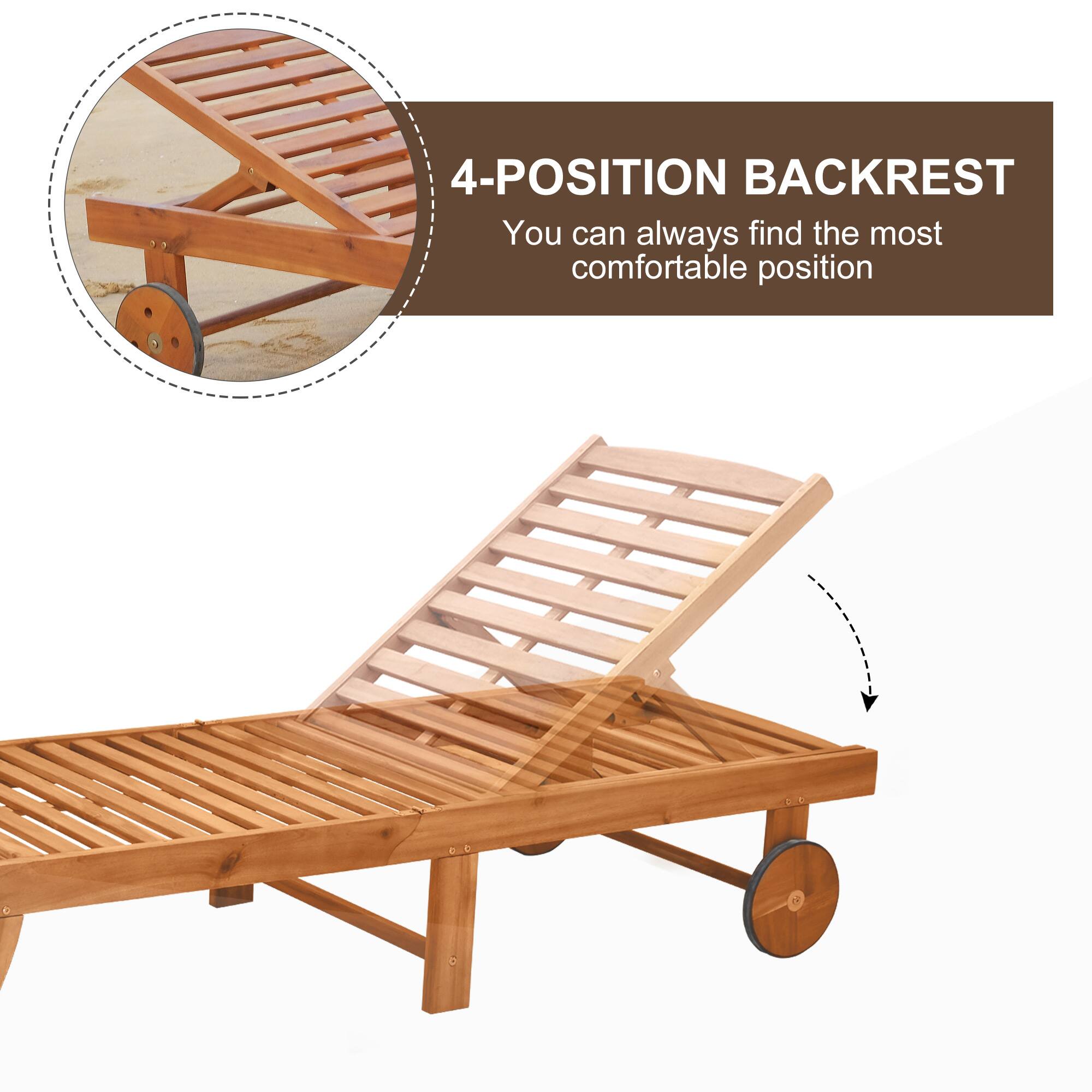 4-POSITION BACKREST
You can always find the most comfortable position