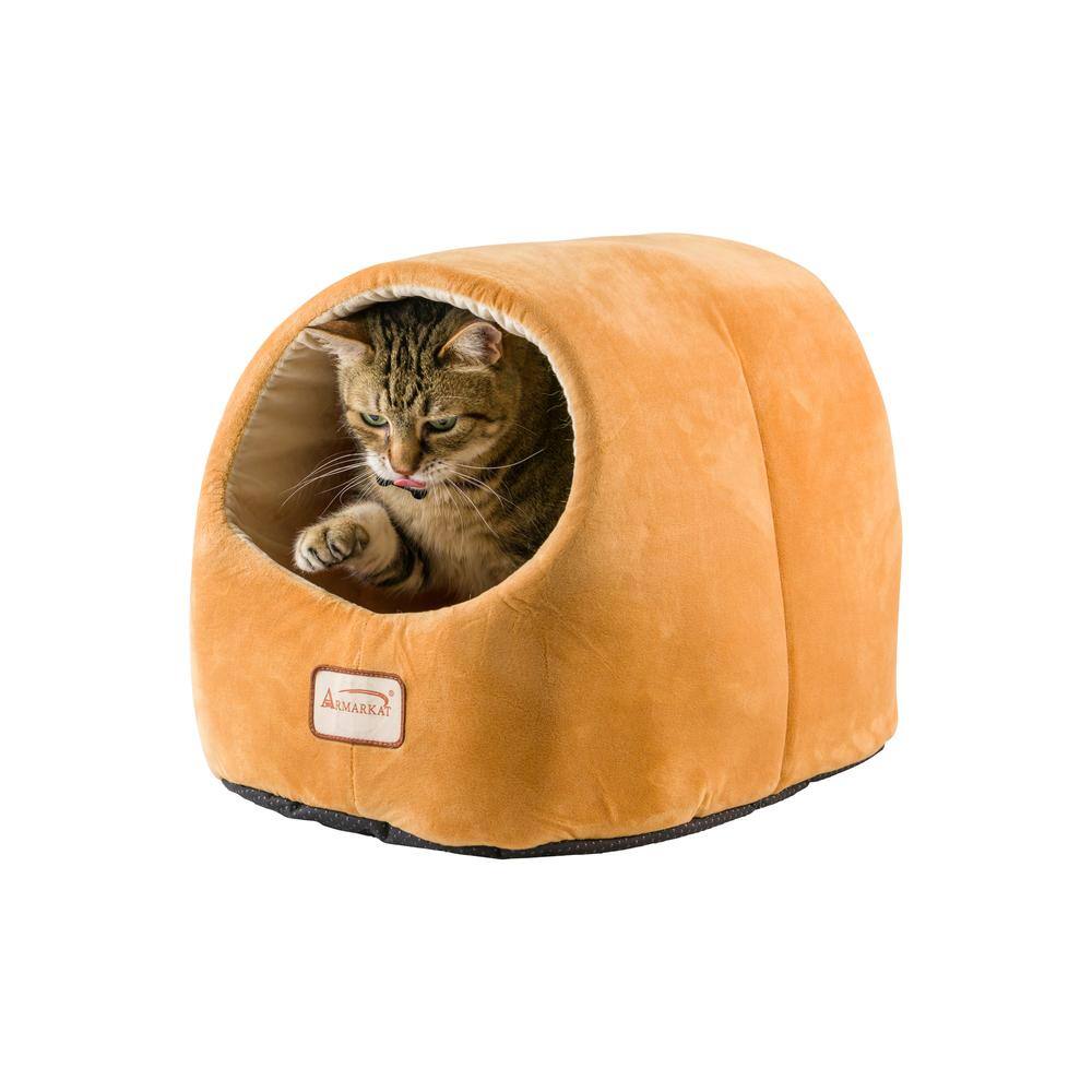 Alt View 5. Armarkat - Cat Bed Brown and Ivory - Brown.