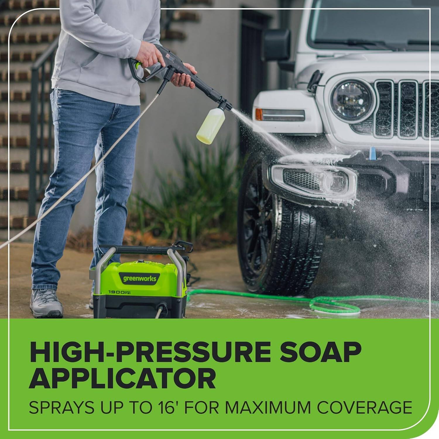Greenworks 1900 PSI (SGS Certified) 1.2 GPM Portable Compact
