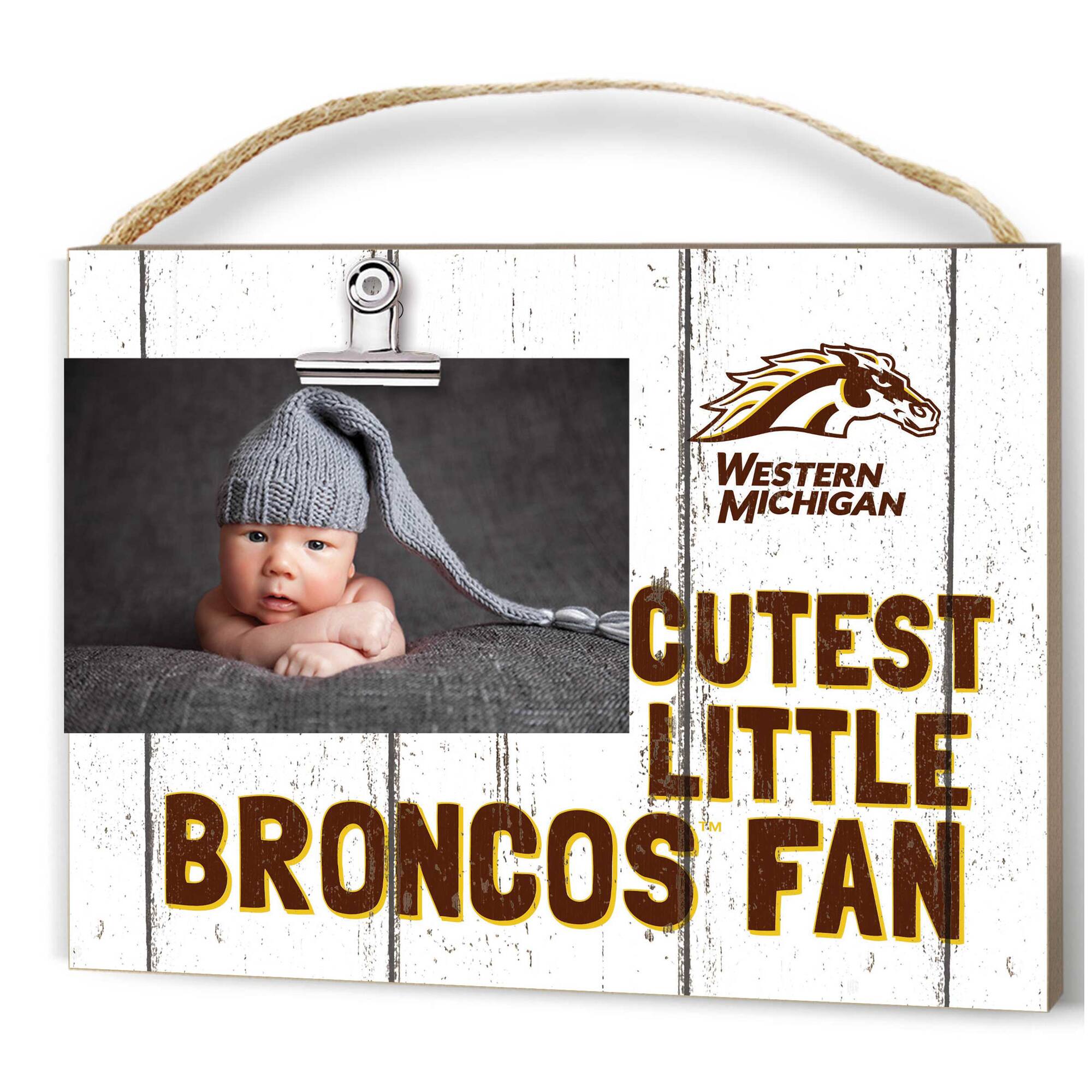 Western Michigan Broncos 8'' x 10'' Cutest Little Fan Weathered Team Logo Clip Photo Frame