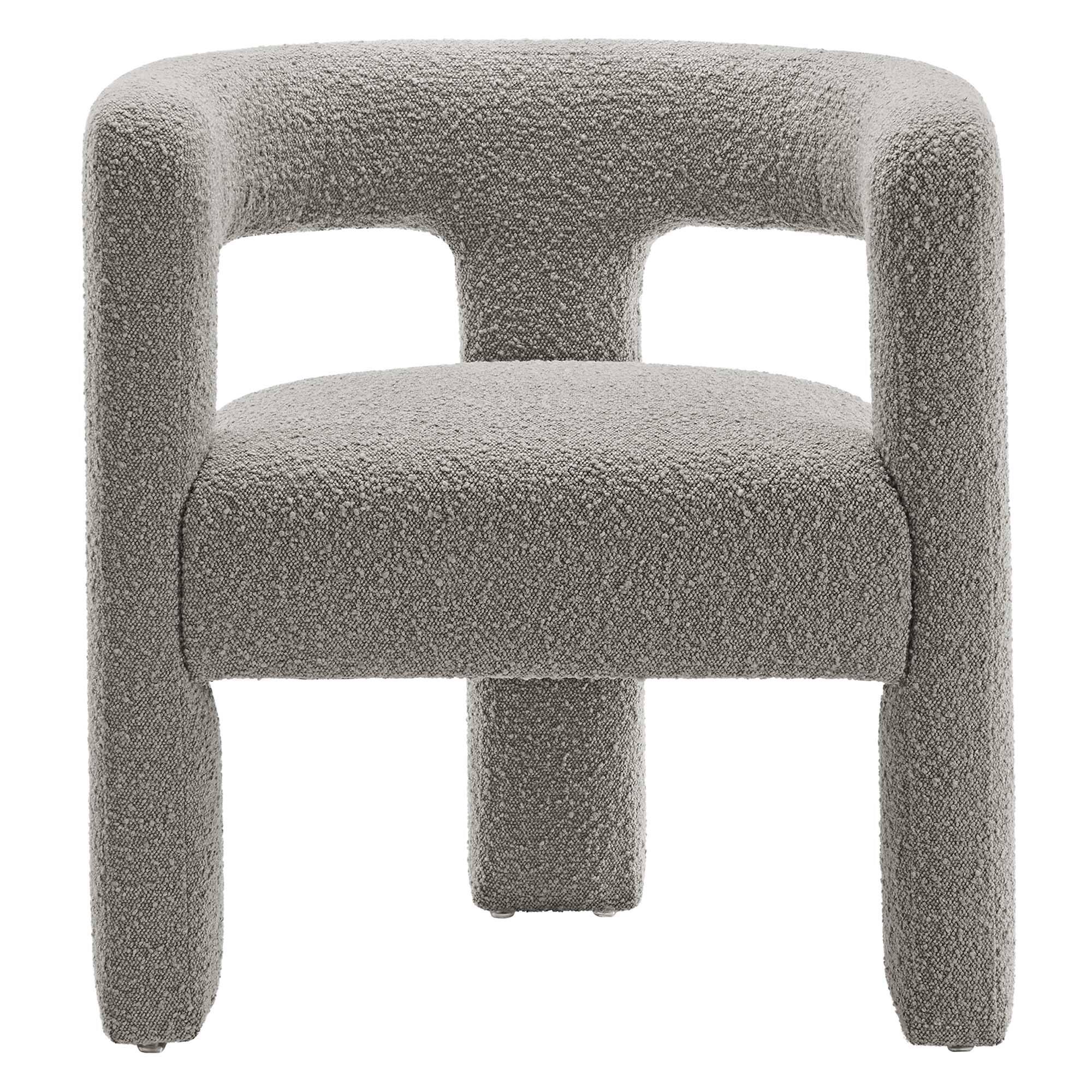 Alt View 2. Modway - Kayla Boucle Upholstered Armchair by Modway - Gray.
