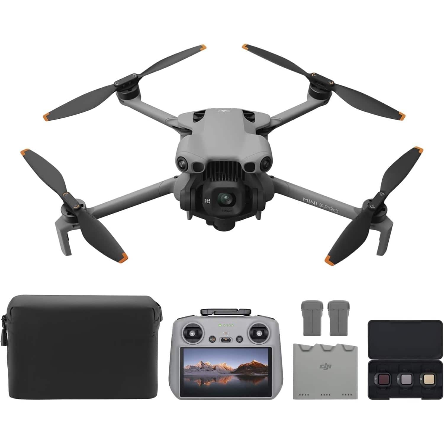 DJI - Mini 5 Pro Fly More Combo Drone with 4K Camera, Extended Flight Time, Intelligent Flight Modes, Multi-Battery Kit - Gray