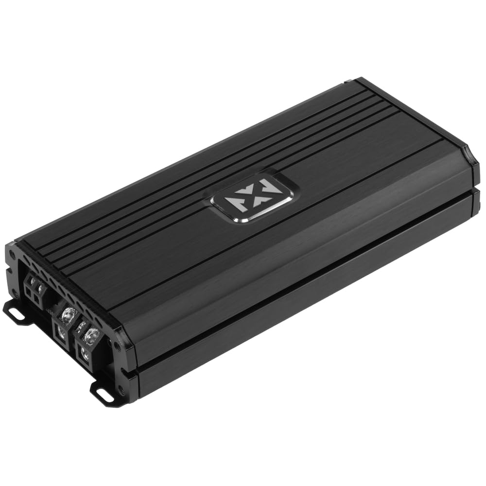 Back. NVX - NDA15001 3000W Peak (1500W RMS) N-Series Class-D 1-Ohm Stable Monoblock Amplifier with Remote Bass Knob.
