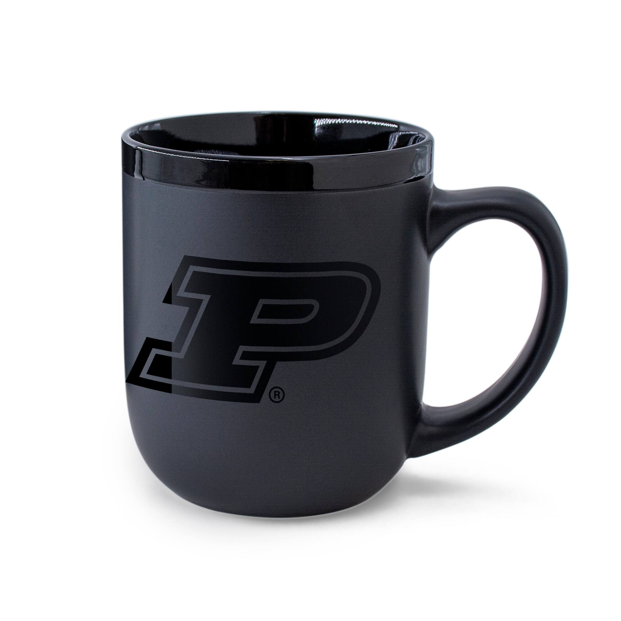 Front. WinCraft - Purdue Boilermakers 17oz. Ceramic Mug - Black.