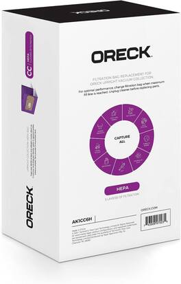 Oreck - Vacuum Bags Part #AK1CC6H 8 Pack